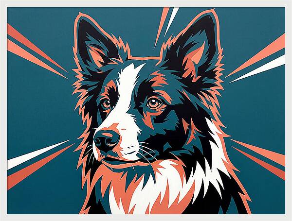 Border Collie Pop Art