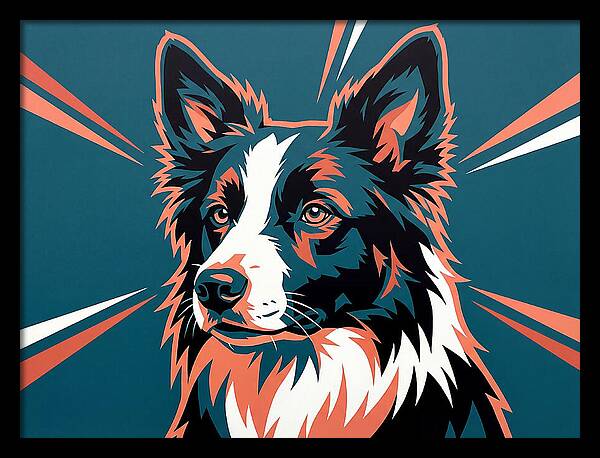 Border Collie Pop Art