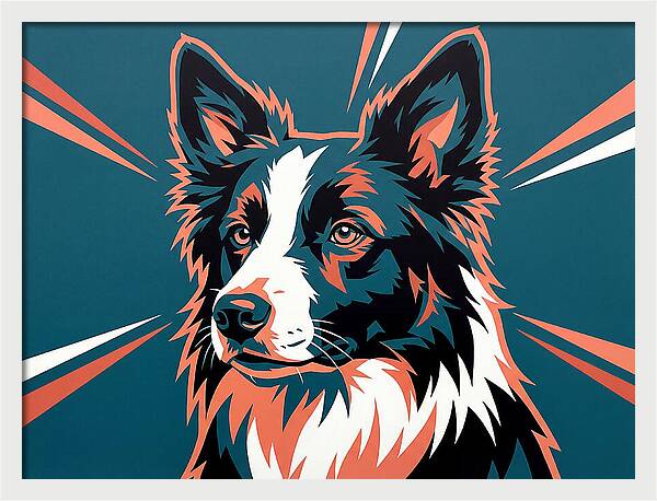 Border Collie Pop Art