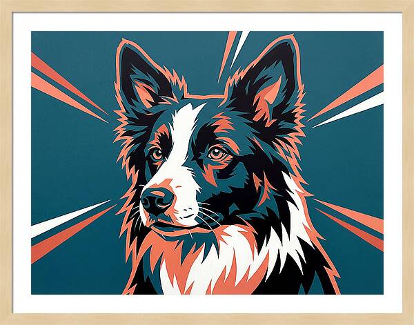 Border Collie Pop Art