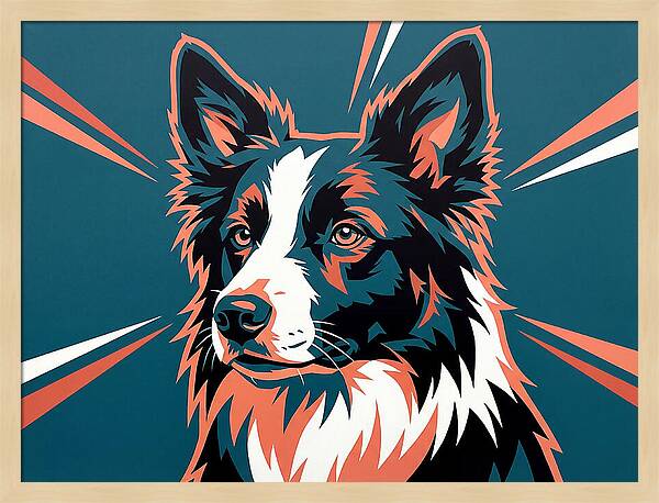 Border Collie Pop Art