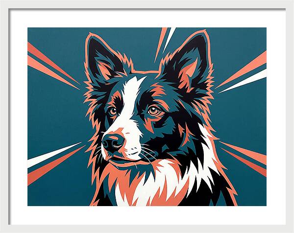 Border Collie Pop Art