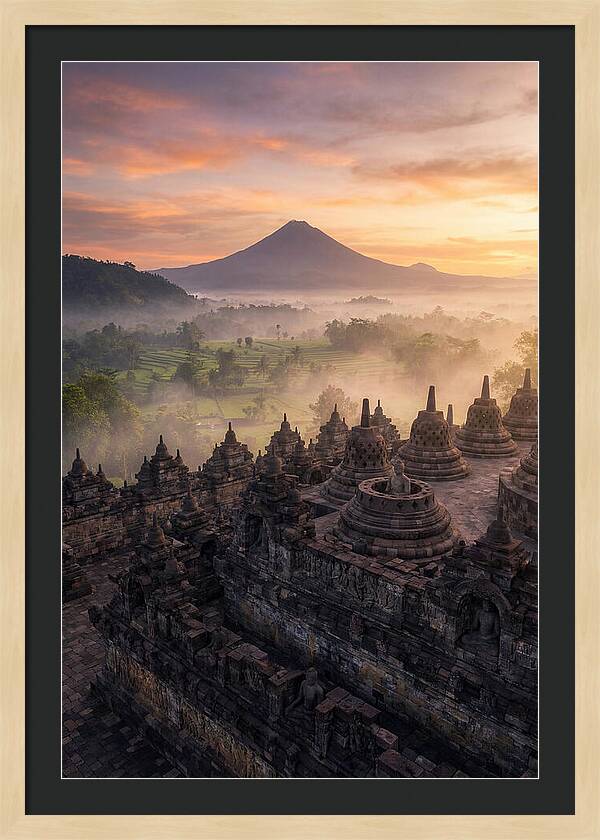 Borobudur Temple At Sunrise