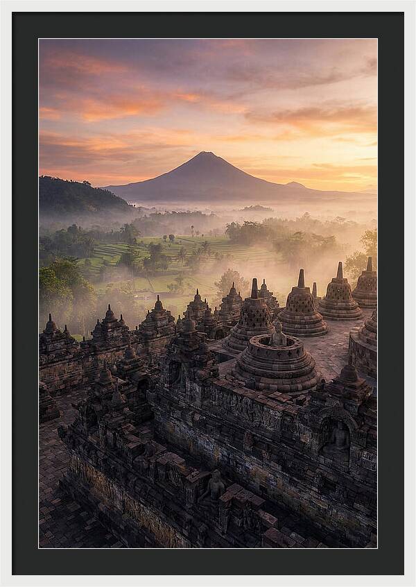 Borobudur Temple At Sunrise
