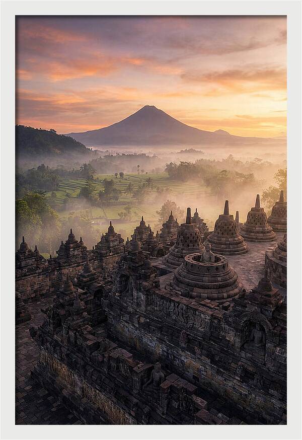Borobudur Temple At Sunrise