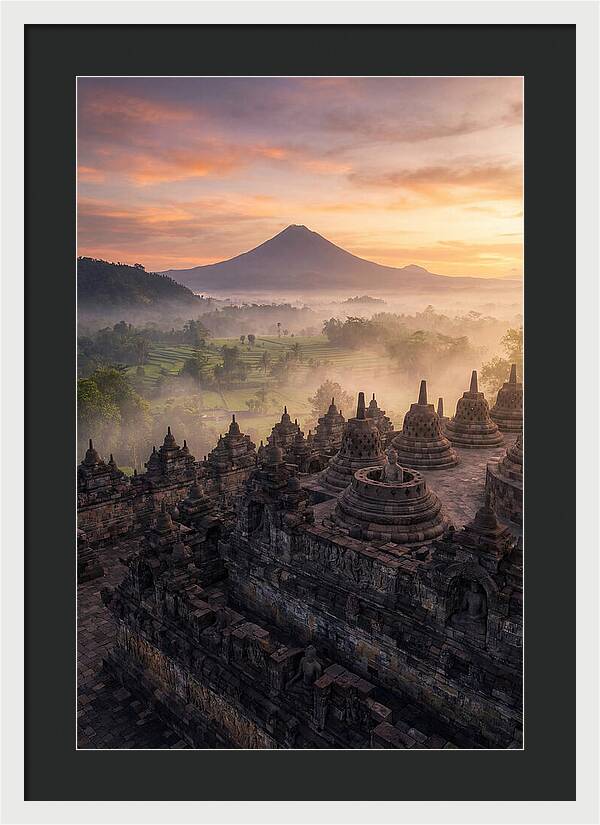 Borobudur Temple At Sunrise