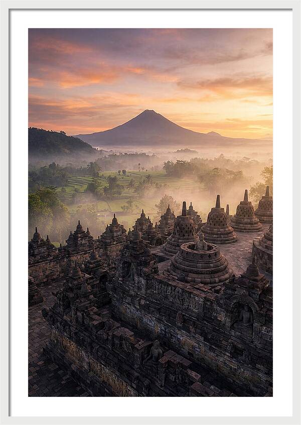 Borobudur Temple At Sunrise