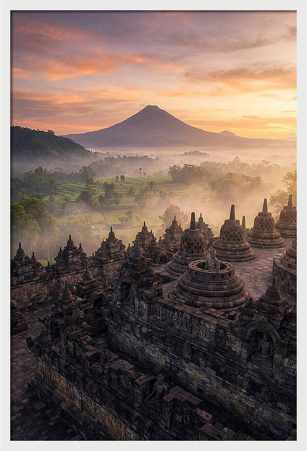 Borobudur Temple At Sunrise