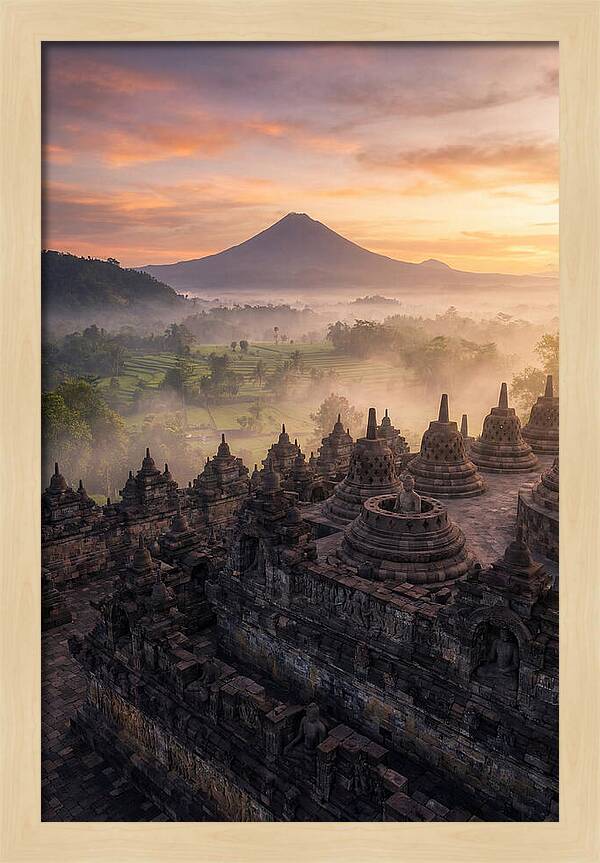 Borobudur Temple At Sunrise