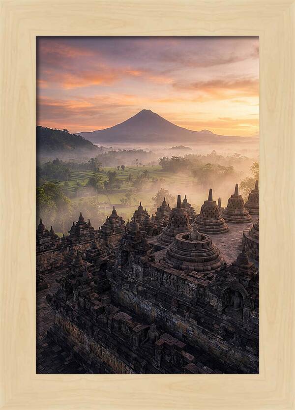 Borobudur Temple At Sunrise