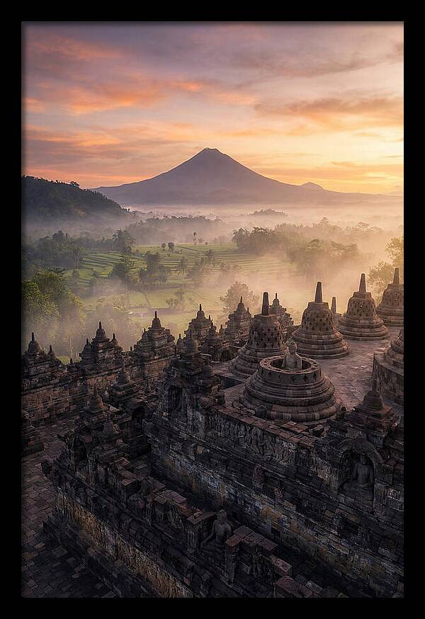 Borobudur Temple At Sunrise