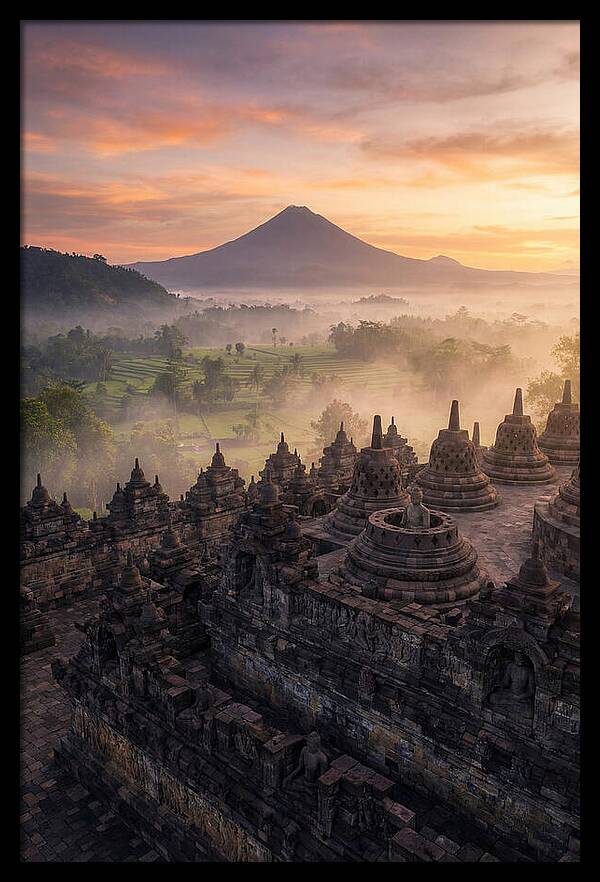 Borobudur Temple At Sunrise