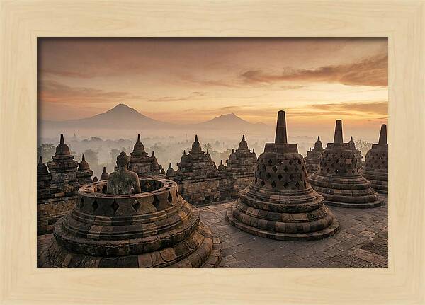 Borobudur Temple At Sunrise