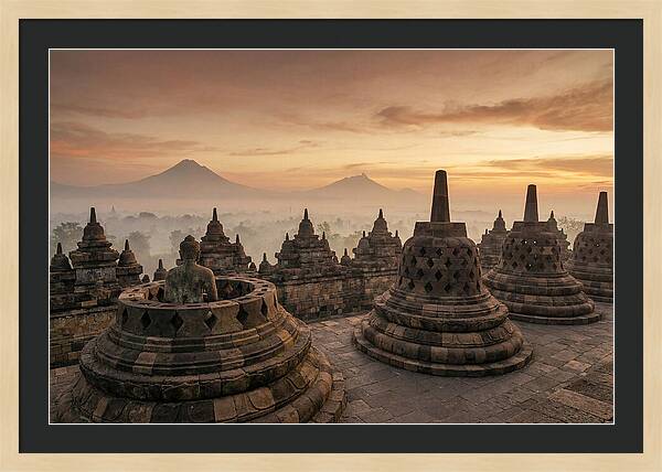 Borobudur Temple At Sunrise