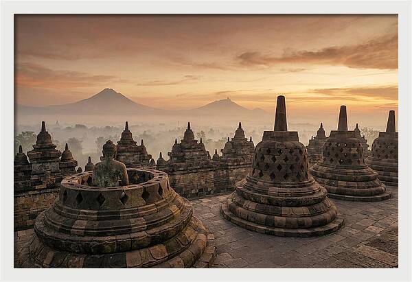 Borobudur Temple At Sunrise