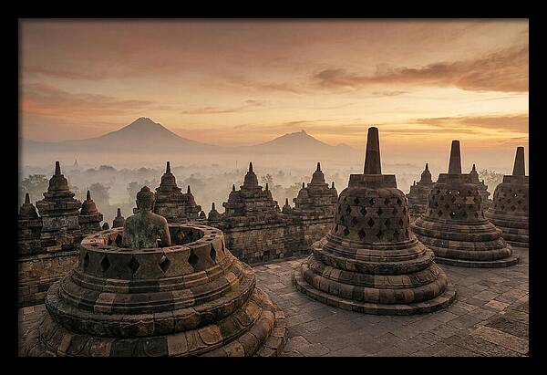 Borobudur Temple At Sunrise