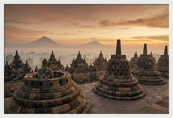 Borobudur Temple At Sunrise