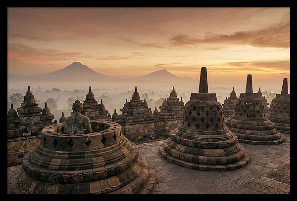 Borobudur Temple At Sunrise