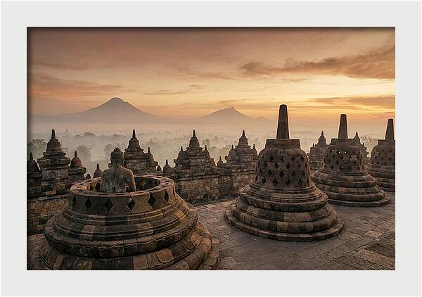 Borobudur Temple At Sunrise