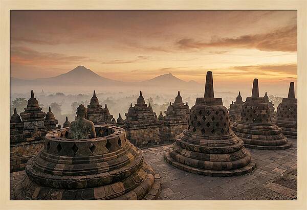 Borobudur Temple At Sunrise