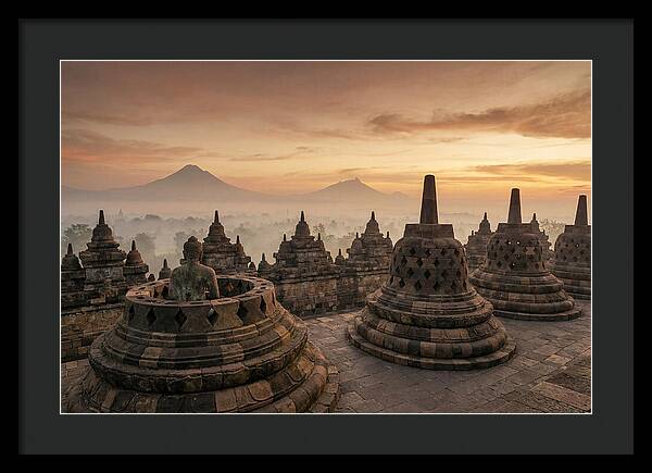 Borobudur Temple At Sunrise
