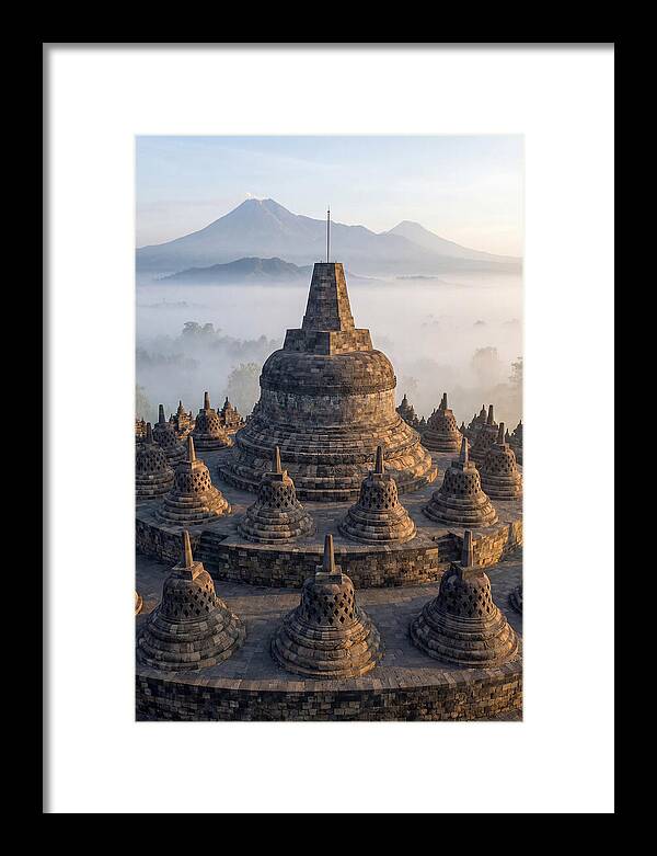 Borobudur Temple Bathed In Dawn Light