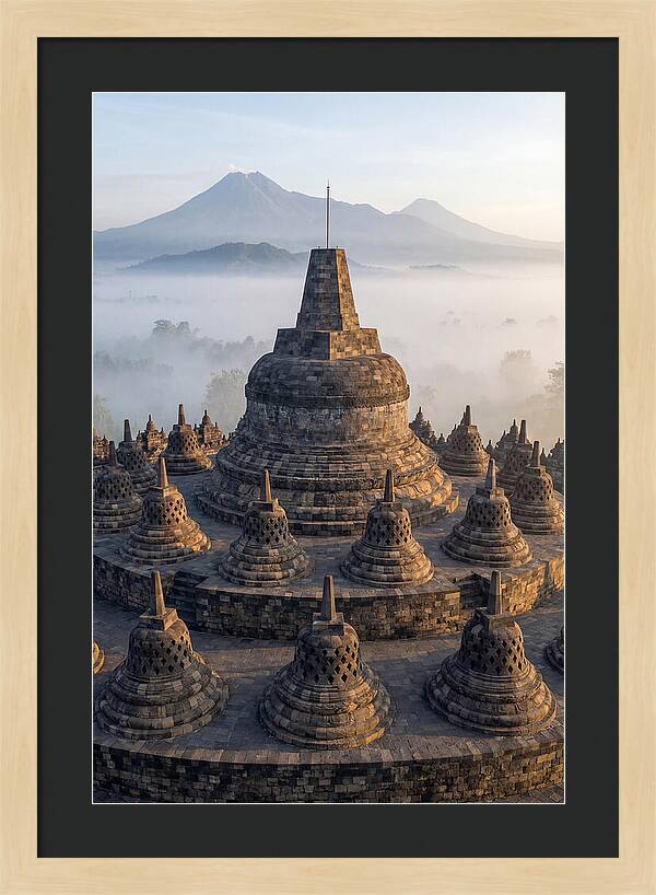 Borobudur Temple Bathed In Dawn Light