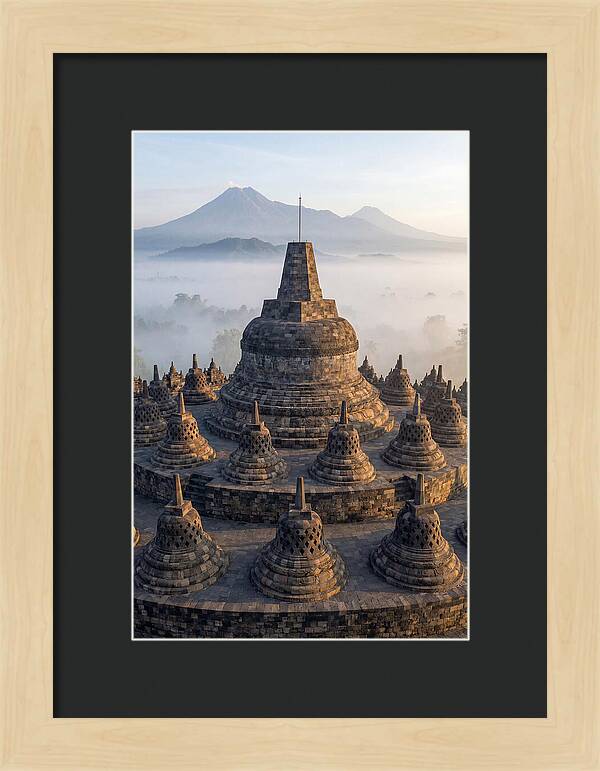 Borobudur Temple Bathed In Dawn Light