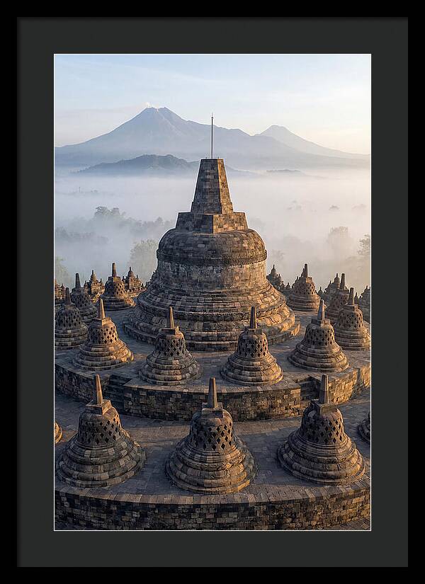 Borobudur Temple Bathed In Dawn Light