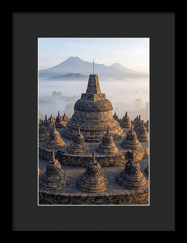 Borobudur Temple Bathed In Dawn Light