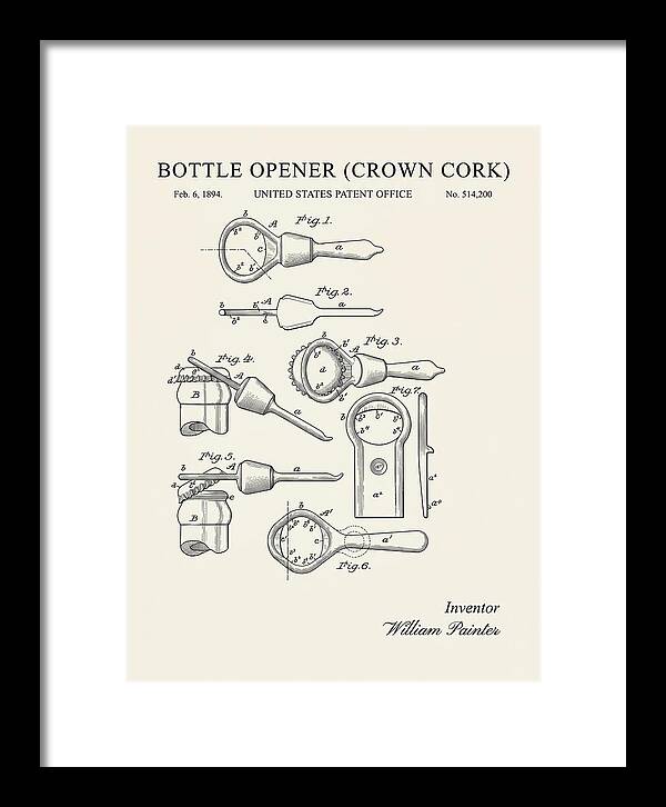 Bottle Opener Crown Cork Minimalist Patent Us514200a