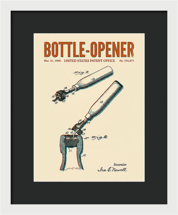 Bottle Opener Retro Patent Us725277a