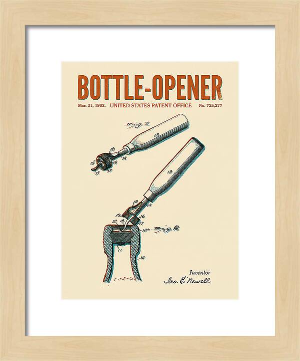 Bottle Opener Retro Patent Us725277a