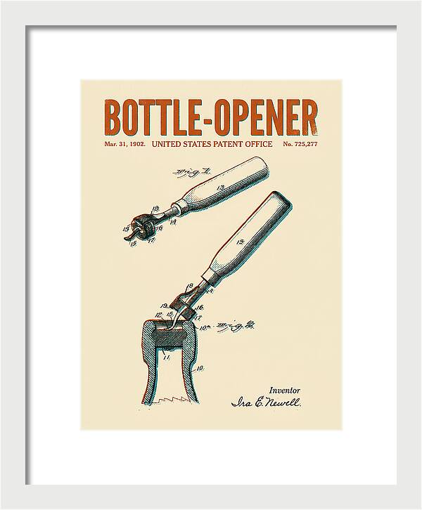 Bottle Opener Retro Patent Us725277a