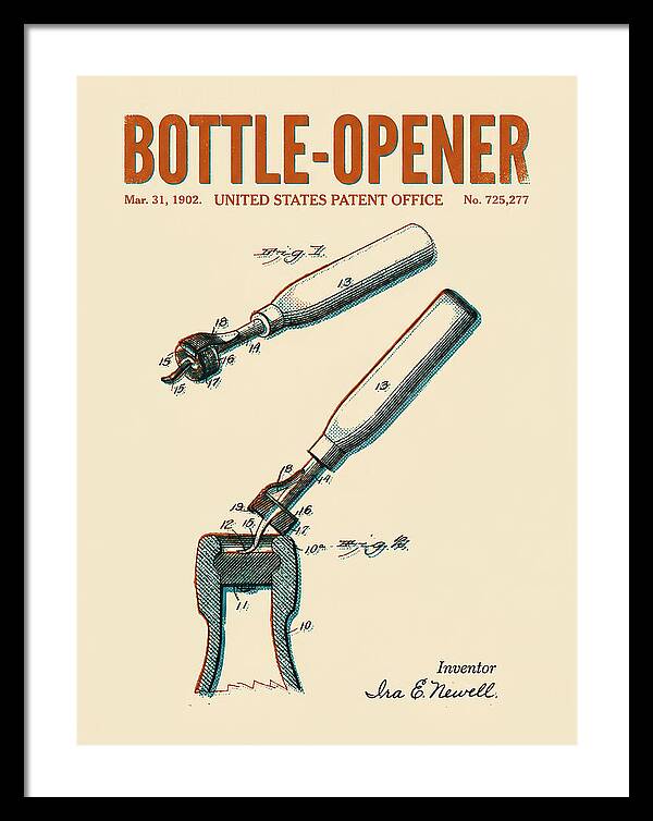 Bottle Opener Retro Patent Us725277a