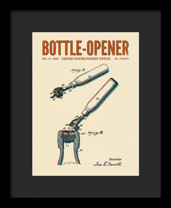 Bottle Opener Retro Patent Us725277a