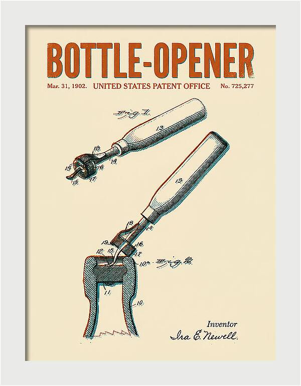Bottle Opener Retro Patent Us725277a