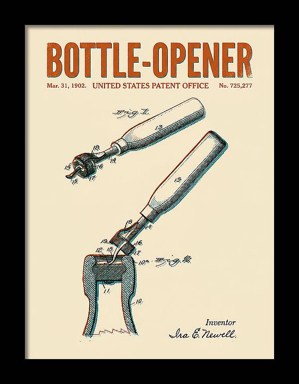 Bottle Opener Retro Patent Us725277a