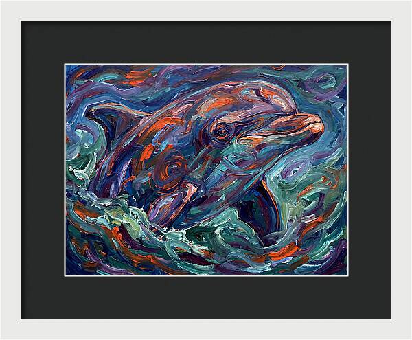 Bottlenose Dolphin In Expressionist Style