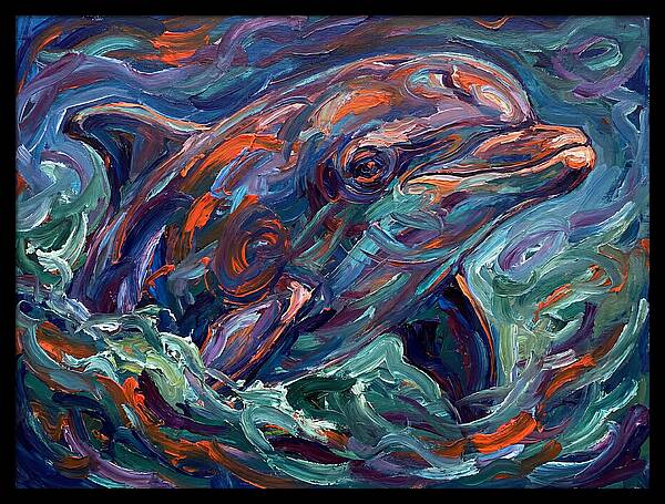 Bottlenose Dolphin In Expressionist Style