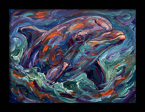 Bottlenose Dolphin In Expressionist Style