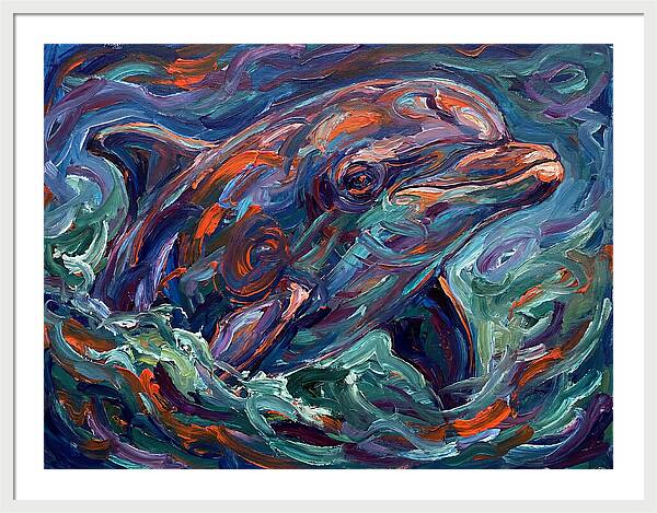 Bottlenose Dolphin In Expressionist Style