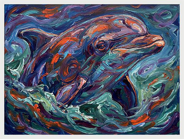 Bottlenose Dolphin In Expressionist Style