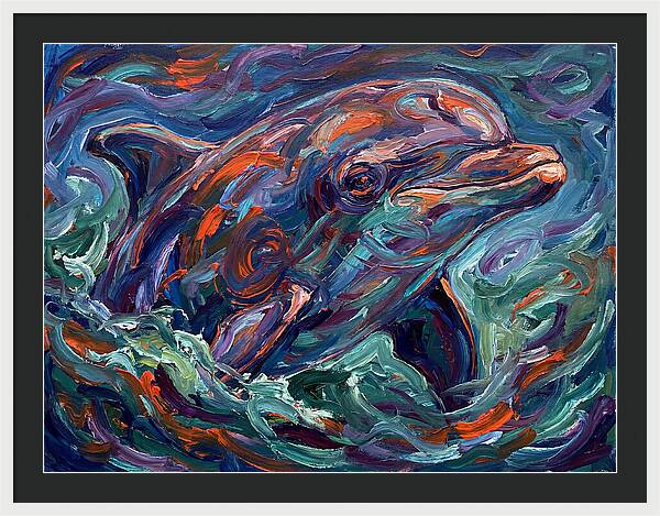 Bottlenose Dolphin In Expressionist Style
