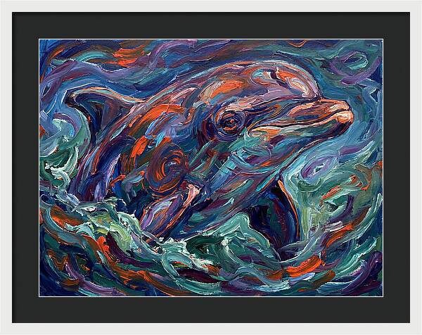 Bottlenose Dolphin In Expressionist Style