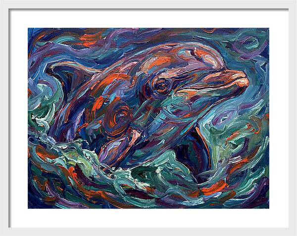 Bottlenose Dolphin In Expressionist Style