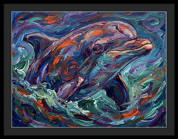Bottlenose Dolphin In Expressionist Style