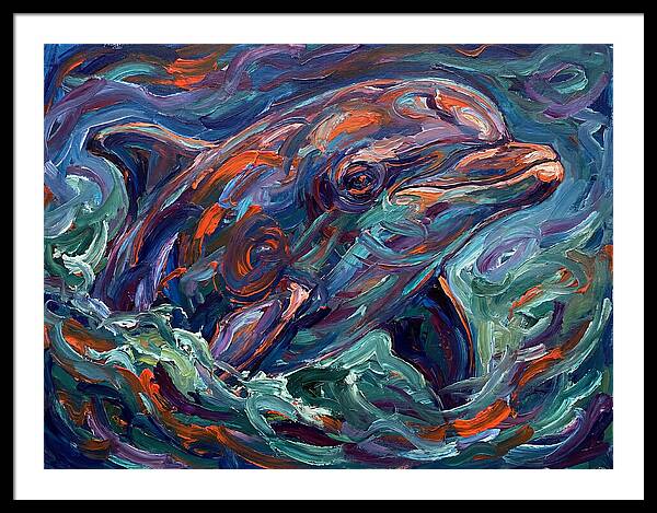 Bottlenose Dolphin In Expressionist Style