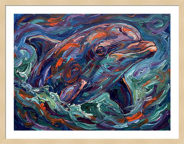 Bottlenose Dolphin In Expressionist Style