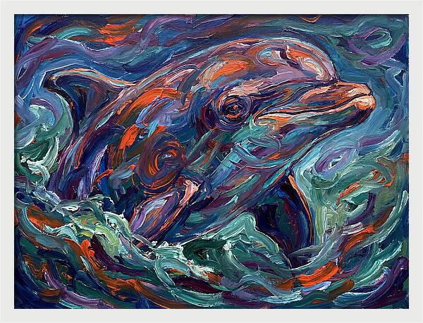 Bottlenose Dolphin In Expressionist Style